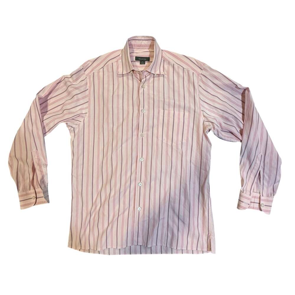 Ermenegildo Zegna Men's Striped Long Sleeve Button Down Shirt Size M